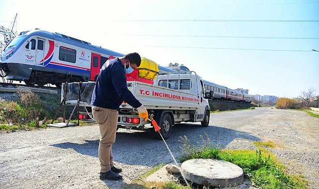 İncirliova Belediyesi ilaçlama çalışması başlattı