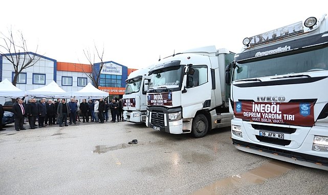 İnegöl'den deprem bölgelerine yardım eli