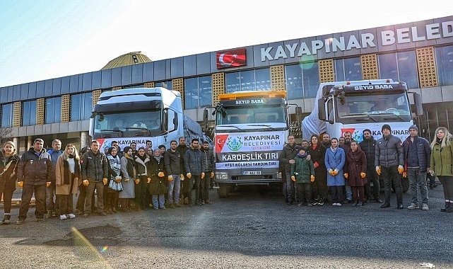 Kayapınar Belediyesinden deprem bölgelerine kardeşlik eli