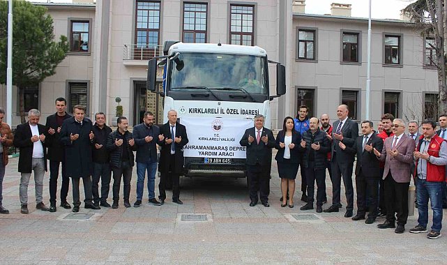 Kırklareli'nden depremzedelere 30 ton kuru gıda ve 5 bin şişe yağ desteği