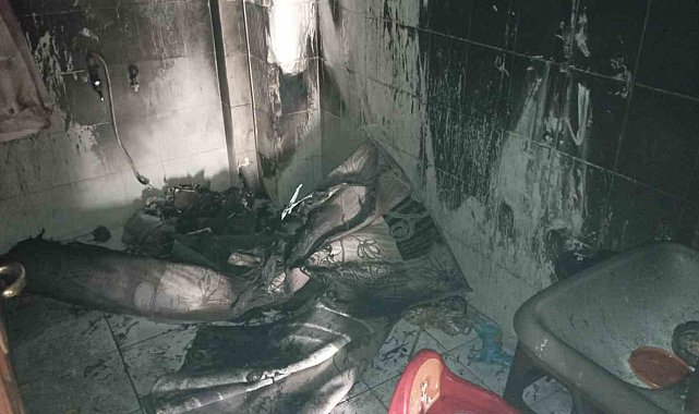 Şofben patlayan apartmanda korku dolu anlar