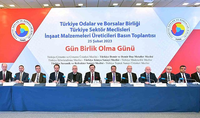 TOBB Başkanı Hisarcıklıoğlu: "Deprem bölgesinde yapılacak konutlarda inşaat malzemeleri için fiyat sabitlenecek"