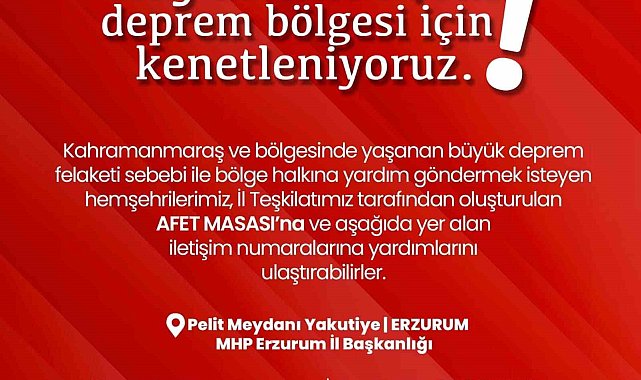 Yurdagül, deprem bölgesi için kenetleniyoruz