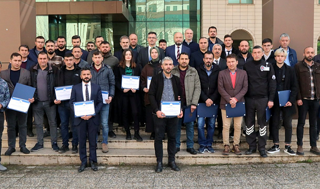 Deprem bölgesine koşan personele teşekkür belgesi