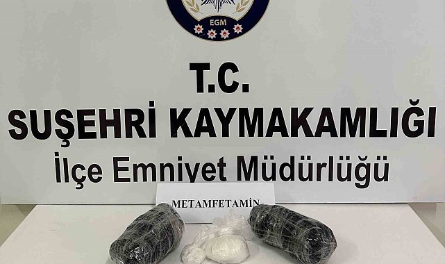 Sivas'ta 1 kilo 226 gram metamfetamin ele geçirildi