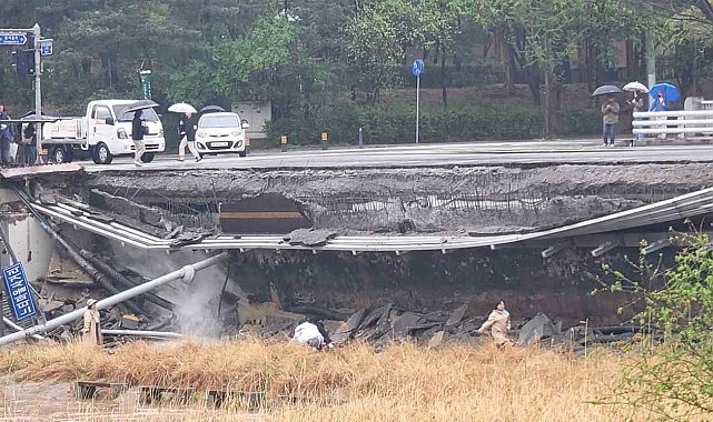 Güney Kore'de köprü çöktü: 1 ölü, 1 yaralı