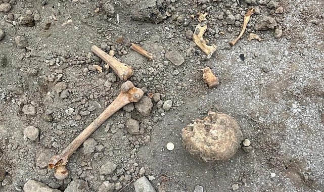 İnsan kemikleri çıktığı için durdurulan inşaat kazı çalışması tekrar başladı