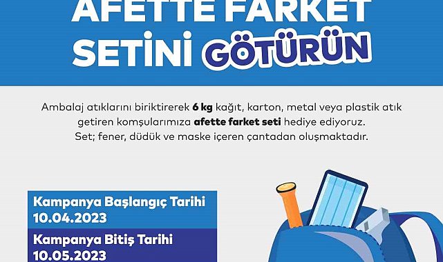 Kartal Belediyesi'nden 'Atığı Getirin, Afette Farket Setini Götürün' kampanyası