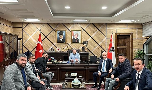 Patron ve işçiler Emniyet Müdürü Sıralı'nın makamında bir araya geldi