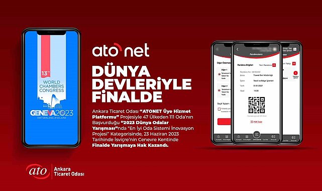 ATO "ATONET Üye Hizmet Platformu" projesi ile finalde