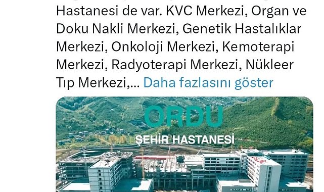 Bakan Koca'dan Ordu Şehir Hastanesi açıklaması