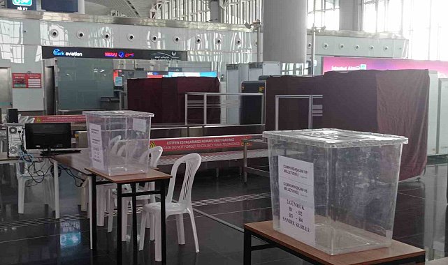 İstanbul Havalimanı'nda seçim sandıkları yeniden kuruldu