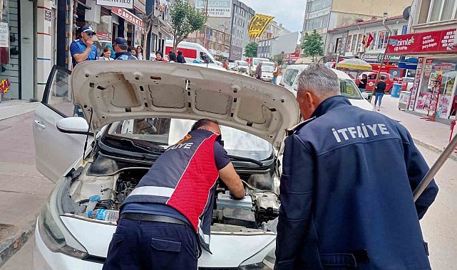 Keşan'da itfaiyenin kurtardığı kedi, hayvansever tarafından sahiplenildi