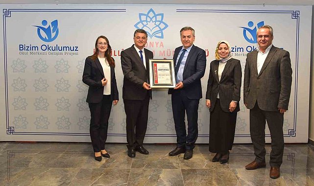 Konya İl Milli Eğitim Müdürü Yiğit kurumlara ISO 45001:2018 belgesini teslim etti