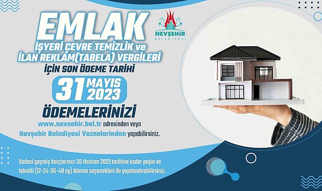Nevşehir Belediyesi uyardı 'Vergi Ödemelerini Unutmayın'