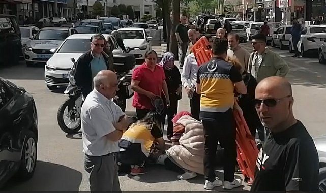 Otomobil elektrikli bisiklete çarptı: 1 yaralı