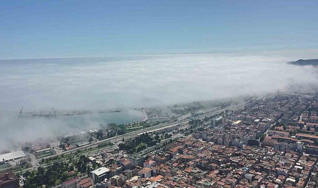 Samsun'da sis denizi