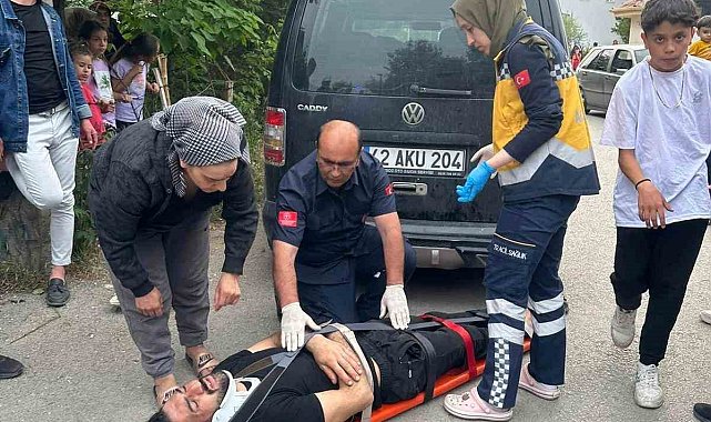 Aksaray'da otomobil bisiklete çarptı: 1 yaralı