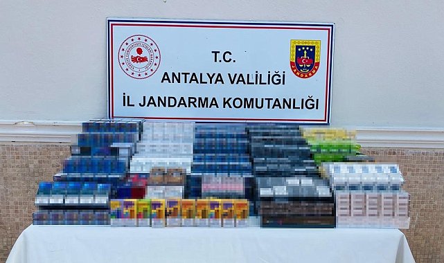 Antalya'da jandarmadan kaçak sigara operasyonu