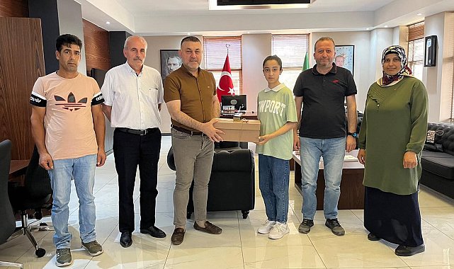 Başkan Yavuz LGS'da tam puan yapan Çetinkaya'yı ağırladı