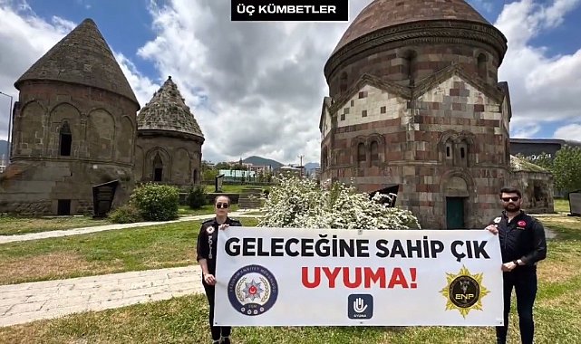 Erzurum polisinden pankartlı uyarı