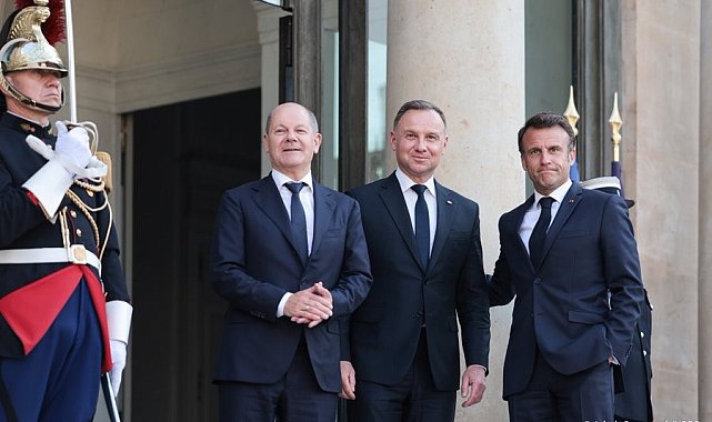 Fransa, Almanya ve Polonya liderleri Paris'te bir araya geldi