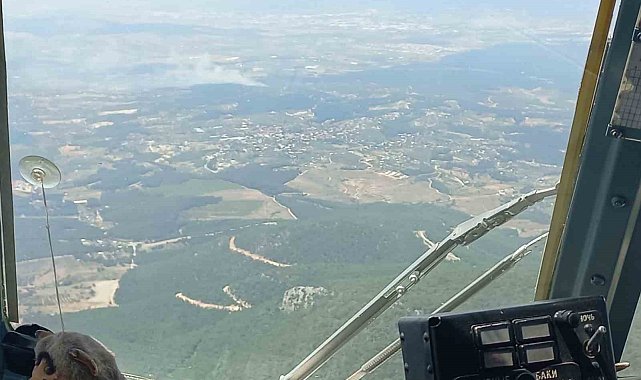 İzmir'de orman yangını: 5 helikopter, 2 uçak bölgede