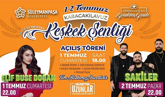 Karacakılavuz 4. Geleneksel Keşkek Şenliği 1 Temmuz'da başlayacak