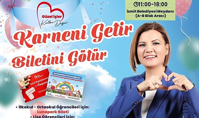 Karnelerini getiren öğrencilere hediye bilet