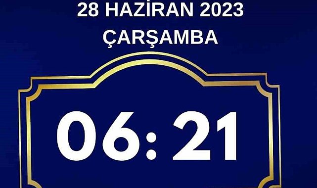 Kurban Bayramı Namazı Köyceğiz'de saat 06.21'de kılınacak