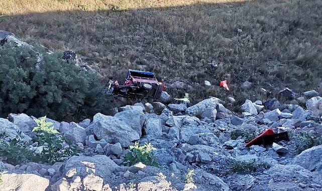Motosiklet Uçurumdan Yuvarlandı