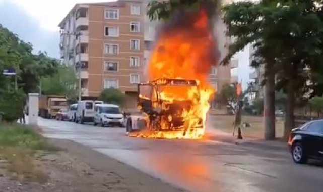Park halindeki çekici alev topuna döndü