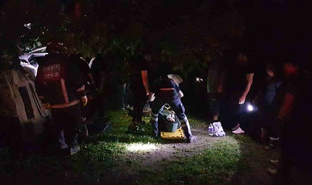 Sakarya'da cip ile çarpışan panelvan devrildi: 2 yaralı