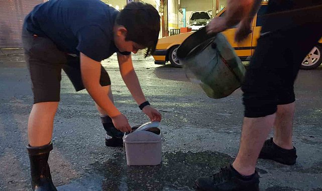 Samsun'da selden etkilenen balıklar ırmağa bırakıldı