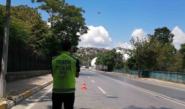 Sarıyer'de Kurban Bayramı tedbirlerinde dron ile denetim