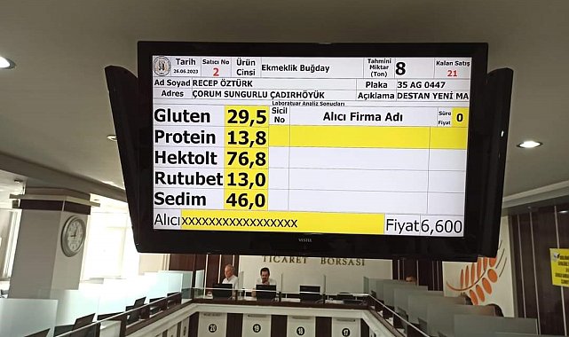 Sungurlu'da ilk buğday borsaya geldi
