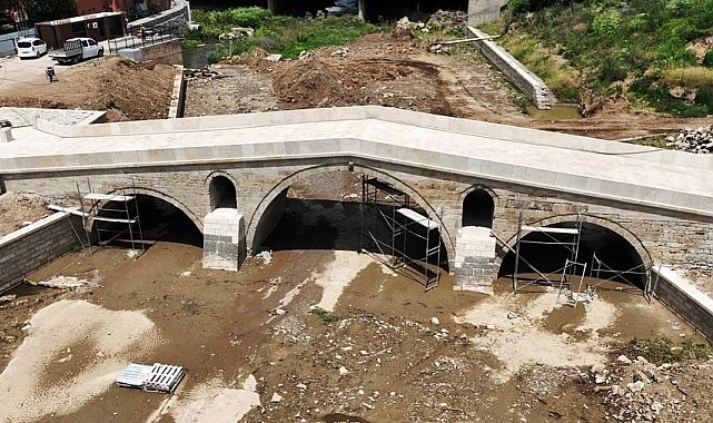 Tarihi Mimar Sinan Köprüsü restorasyonunda sona doğru