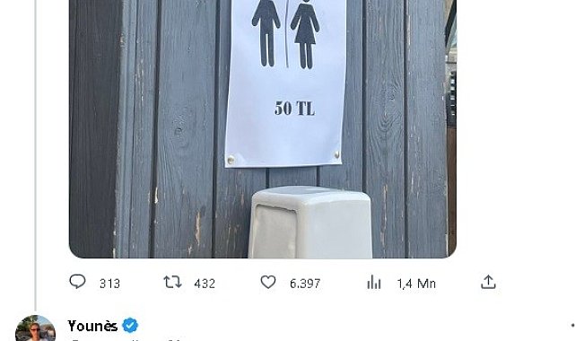 Ünlü tatil merkezi Çeşme'deki 50 TL'lik tuvalet ücreti gündem oldu