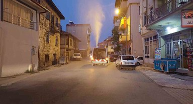 Hisarcık'ta, karasinek, sivrisinek ve haşerelere karşı ilaçlama çalışması