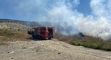 İşçilerin kaldığı teslim olan ev küle döndü